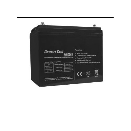 Green Cell AGM VRLA 12V 84Ah maintenance-free bateria do kamperów, fotowoltaiki, paneli solarnych, łodzi