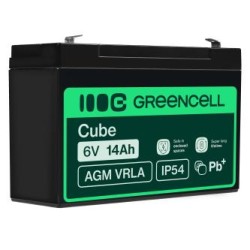Green Cell AGM VRLA 6V 14Ah maintenance-free bateria do the systemów alarmowych, kas, zabawek