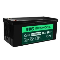 Green Cell AGM VRLA 12V 200Ah maintenance-free bateria do kamperów, fotowoltaiki, paneli solarnych, łodzi
