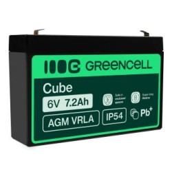 Green Cell AGM VRLA 6V 7.2Ah maintenance-free bateria do systemów alarmowych, kas, zabawek