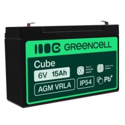Green Cell AGM VRLA 6V 15Ah maintenance-free bateria do the systemów alarmowych, kas, zabawek