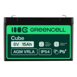 Green Cell AGM VRLA 6V 15Ah maintenance-free bateria do the systemów alarmowych, kas, zabawek