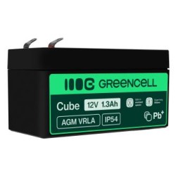 Green Cell AGM VRLA 12V 1.3Ah maintenance-free bateria do the systemów alarmowych, kas, zabawek