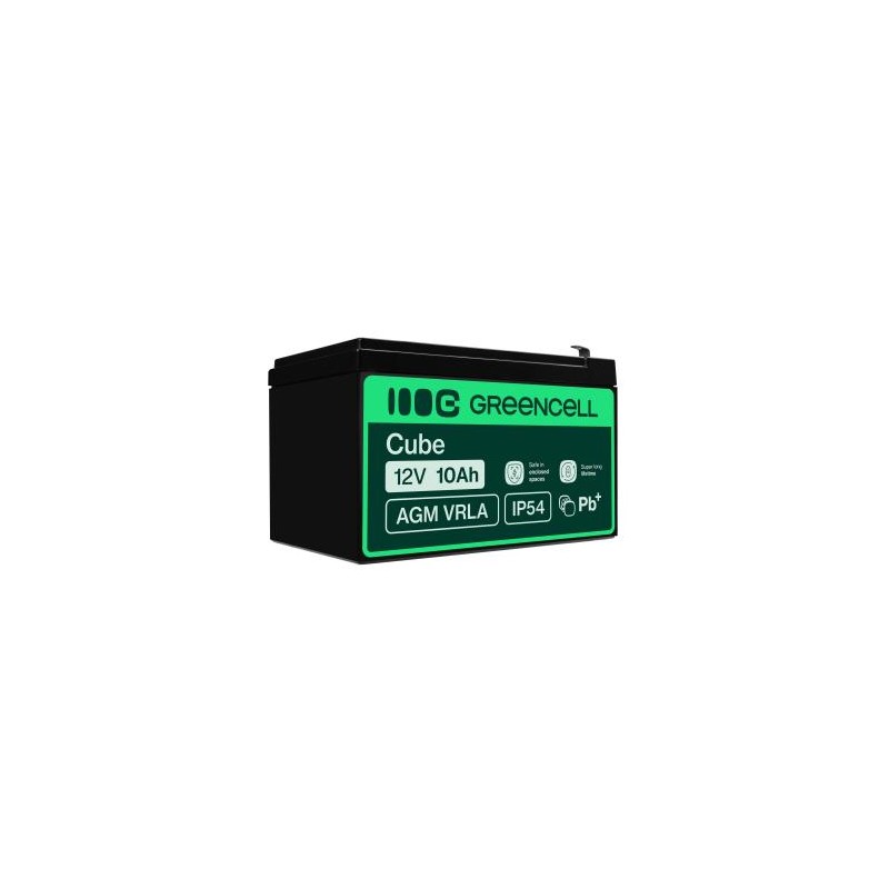 Green Cell AGM VRLA 12V 10Ah maintenance-free bateria do UPS units