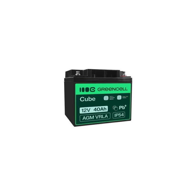 Green Cell AGM VRLA 12V 40Ah maintenance-free bateria do mower, skuter, łodzi, wózek inwalidzki
