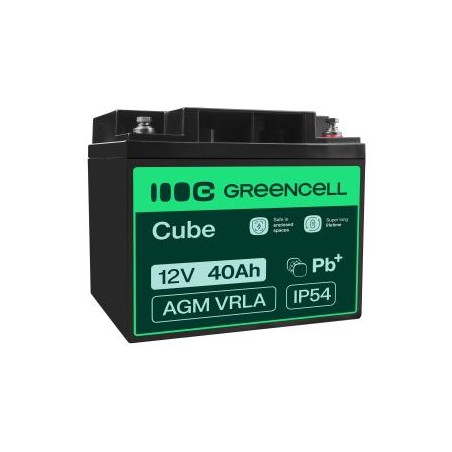 Green Cell AGM VRLA 12V 40Ah maintenance-free bateria do mower, skuter, łodzi, wózek inwalidzki