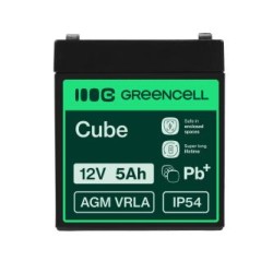 Green Cell AGM VRLA 12V 5Ah maintenance-free bateria do the systemów alarmowych, kas, zabawek