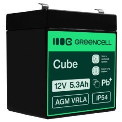 Green Cell AGM VRLA 12V 5.3Ah maintenance-free bateria do the systemów alarmowych, kas, zabawek