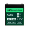 Green Cell AGM VRLA 12V 5.3Ah maintenance-free bateria do the systemów alarmowych, kas, zabawek