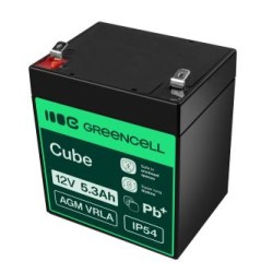 Green Cell AGM VRLA 12V 5.3Ah maintenance-free bateria do the systemów alarmowych, kas, zabawek
