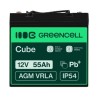 Green Cell AGM VRLA 12V 55Ah maintenance-free bateria do mower, skuter, łodzi, wózek inwalidzki