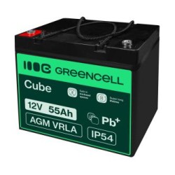 Green Cell AGM VRLA 12V 55Ah maintenance-free bateria do mower, skuter, łodzi, wózek inwalidzki