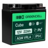 Green Cell AGM VRLA 12V 22Ah maintenance-free bateria do łodzi, skuterów, zabawek, wózki inwalidzkie