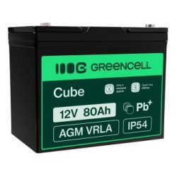 Green Cell AGM VRLA 12V 80Ah maintenance-free bateria do łodzi, skuterów, kamperów vans, wózki inwalidzkie, kosiarka do trawy