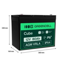 Green Cell AGM VRLA 12V 80Ah maintenance-free bateria do łodzi, skuterów, kamperów vans, wózki inwalidzkie, kosiarka do trawy
