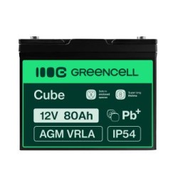 Green Cell AGM VRLA 12V 80Ah maintenance-free bateria do łodzi, skuterów, kamperów vans, wózki inwalidzkie, kosiarka do trawy