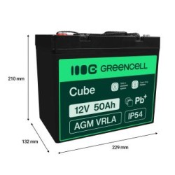 Green Cell AGM VRLA 12V 50Ah maintenance-free bateria do łodzi, skuterów, kamperów vans, wózki inwalidzkie, kosiarka do trawy