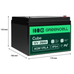 Green Cell AGM VRLA 12V 28Ah maintenance-free bateria do łodzi, skuterów, zabawek, wózki inwalidzkie kampera