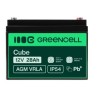 Green Cell AGM VRLA 12V 28Ah maintenance-free bateria do łodzi, skuterów, zabawek, wózki inwalidzkie kampera