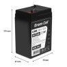 Green Cell CUBE AGM IP54 6V 5Ah VRLA bateria Gel deep cycle toys for kids alarm systems