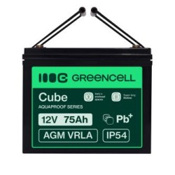 Green Cell CUBE AGM IP54 12V 75Ah VRLA bateria Gel deep cycle powerchair fotowoltaiki leisure bateria campervan