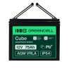Green Cell CUBE AGM IP54 12V 75Ah VRLA bateria Gel deep cycle powerchair fotowoltaiki leisure bateria campervan