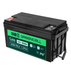 Green Cell Cube AGM VRLA IP54 12V 65Ah maintenance-free bateria do lawnmowers, skuterów, łodzi, i wózki inwalidzkie
