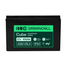 Greencell AGM VRLA 12V 100Ah maintenance-free bateria do UPS, scales, kamperów (332x175x220mm)