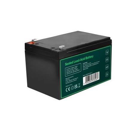 Greencell AGM VRLA 12V 12Ah maintenance-free bateria do cash registers, zabawek, kamery (152x99x100mm)