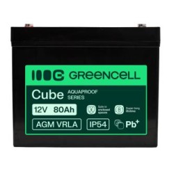 Greencell AGM VRLA 12V 80Ah maintenance-free bateria do UPS, scales, kamperów (260x168x216mm)