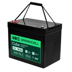 Greencell AGM VRLA 12V 80Ah maintenance-free bateria do UPS, scales, kamperów (260x168x216mm)