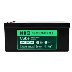 Greencell AGM VRLA 12V 250Ah maintenance-free bateria do łodzi, fotowoltaiki, paneli solarnych (520x268x225mm)