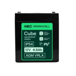 Greencell AGM VRLA 12V 4.5Ah maintenance-free bateria do cash registers, zabawek, kamery (90x70x106mm)