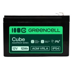 Greencell AGM VRLA 12V 12Ah maintenance-free bateria do cash registers, zabawek, kamery (151x98.5x95mm)