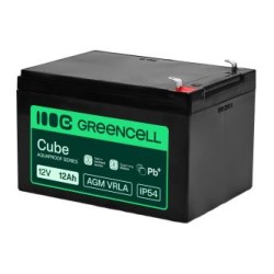 Greencell AGM VRLA 12V 12Ah maintenance-free bateria do cash registers, zabawek, kamery (151x98.5x95mm)