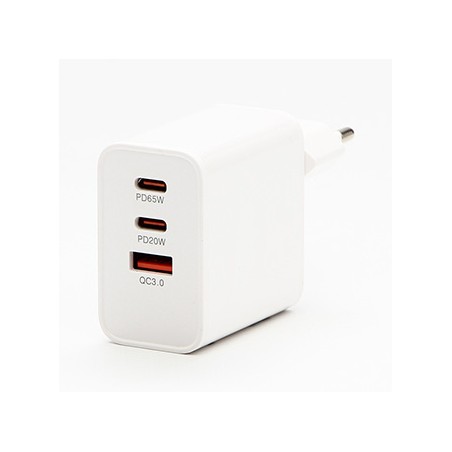 Powerton ENERGY VOLTIX Zasilacz / sieciowy adapter 65W, 3 porty, USB-C, USB-A