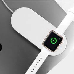 ładowarka bezprzewodowa 2 w 1, do telefonów i Apple Watch, biała, 5V, 10W, Qi