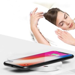 ładowarka bezprzewodowa 2 w 1, do telefonów i Apple Watch, biała, 5V, 10W, Qi