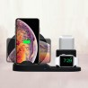 Bezprzewodowa ładowarka 3v1, do telefonów,  Apple Watch, czarna, 5/9V, 15W, Qi