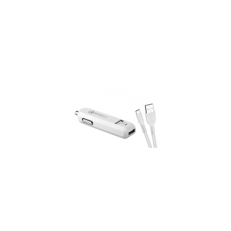 Ładowarka samochodowa Avacom 36W, 2-portowy, USB-A, kabel microUSB