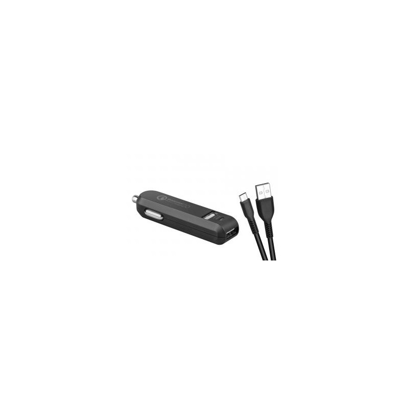 Ładowarka samochodowa Avacom 36W, 2-portowy, USB-A, kabel microUSB
