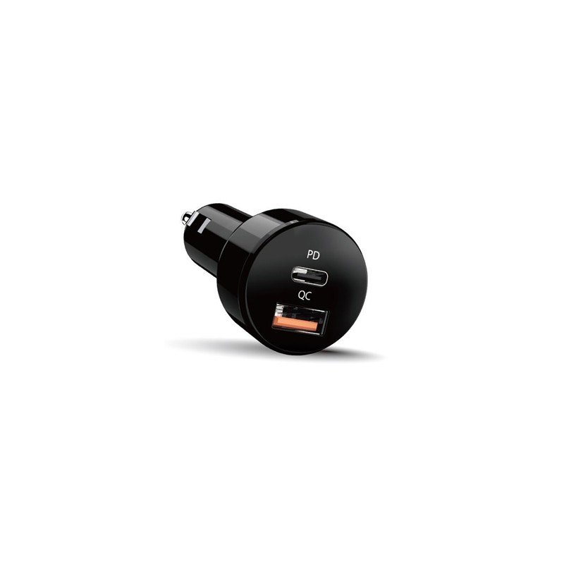 Ładowarka samochodowa Genius 36W, 2-portowy, USB-C, USB-A, PD-36AC-Car