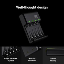 Zestaw Green Cell GC VitalCharger i 4x baterie AAA HR03 800mAh