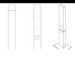 GC EV Stand mounting post do Wallbox, stacja ładowania samochodów