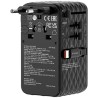 Verbatim, Uniwersalny adapter podróżny GaN III Charge ,n 1x USB-C, 1X USB-A + 2x zintegrowane kable USB-C, czarna, 70 W