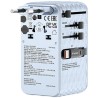 Verbatim, Adapter podróżny Charge ,n, Travel GaN III 1x USB-C, 1X USB-A + 2x zintegrowane kable USB-C, niebieska, 70 W