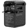 Verbatim, Adapter podróżny Charge ,n, Travel GaN III 2x USB-C, 2X USB-A + 1x zintegrowany kabel USB-C, czarna, 170 W