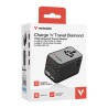 Verbatim, Adapter podróżny Charge ,n, Travel GaN III 2x USB-C, 2X USB-A + 1x zintegrowany kabel USB-C, czarna, 170 W