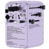 Verbatim, Adapter podróżny Charge ,n, Travel GaN III 2x USB-C, 2X USB-A + 1x zintegrowany kabel USB-C, fioletowy, 100 W