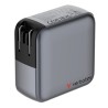 Verbatim, Mini ładowarka GaN z wyświetlaczem i kablem 3 x USB-C / 1 x USB-A, szara, 140 W, Wymienne wtyczki EU, UK, USA